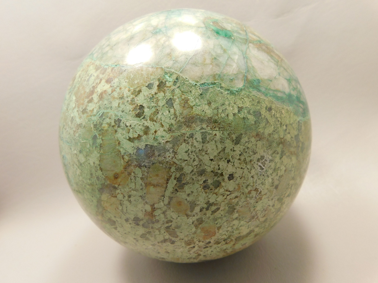 Chrysocolla Malachite Stone Sphere 5.25 inch Carving 130 mm Ball #OL11