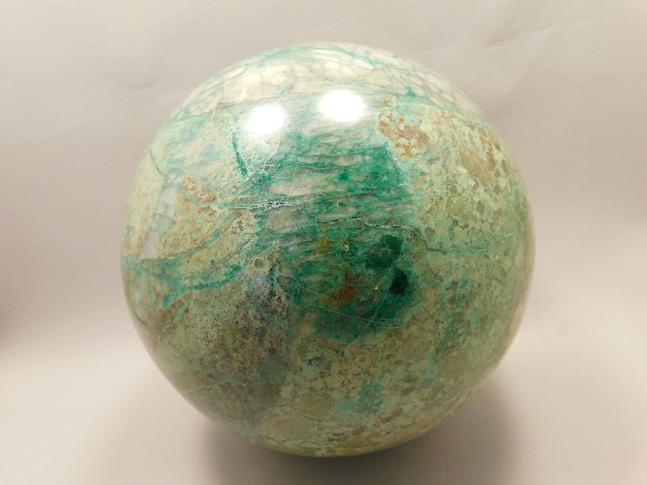 Chrysocolla Malachite Stone Sphere 5.25 inch Carving 130 mm Ball #OL11
