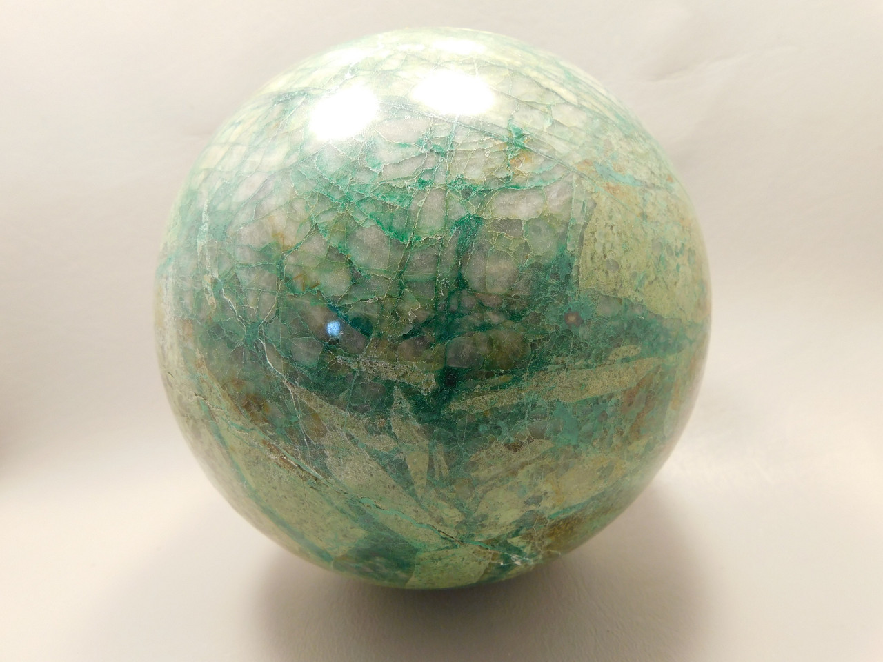 Chrysocolla Malachite Stone Sphere 5.25 inch Carving 130 mm Ball #OL11