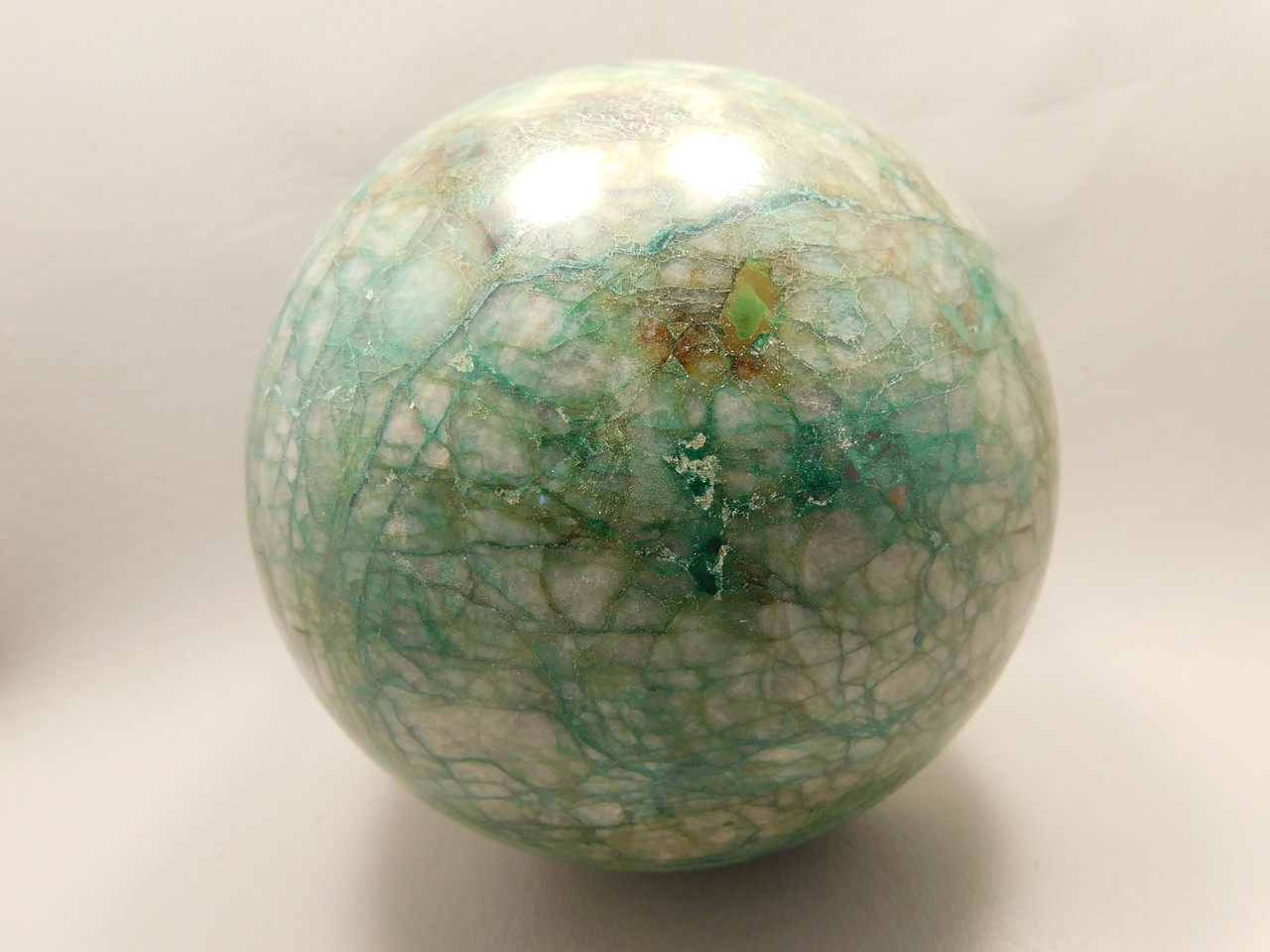 Chrysocolla Malachite Stone Sphere 5.25 inch Carving 130 mm Ball #OL11