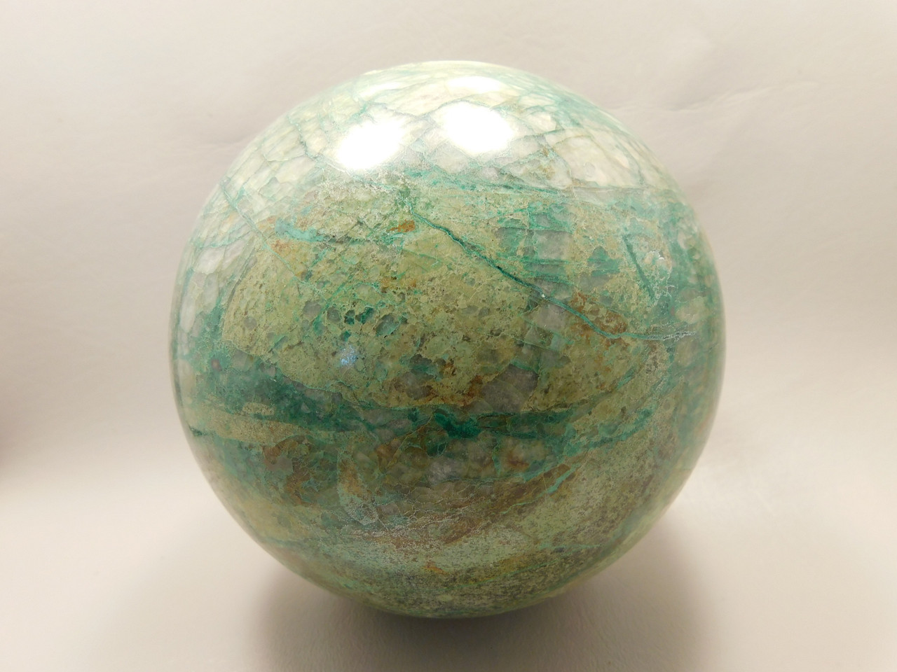 Chrysocolla Malachite Stone Sphere 5.25 inch Carving 130 mm Ball #OL11