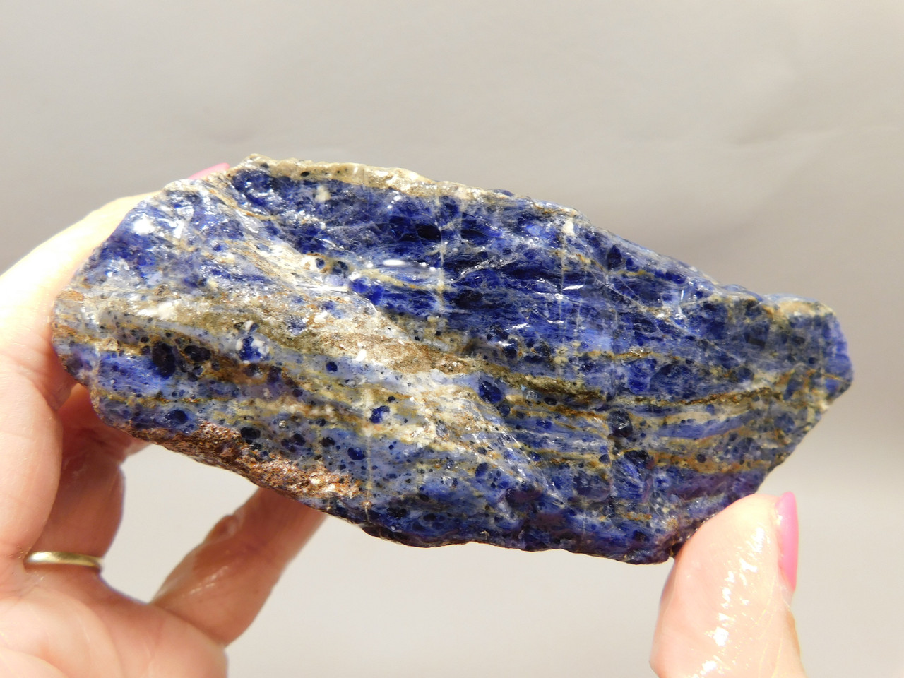 Sodalite Mineral Specimen or Lapidary Cabbing Rough Rock #O1