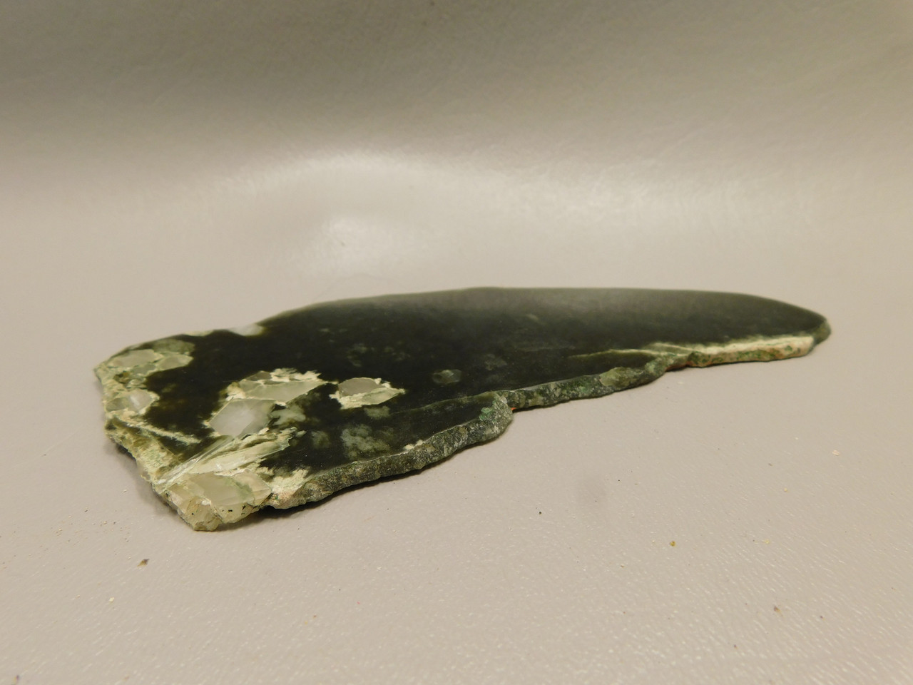 Green Nephrite Jade Polished Stone Slab California Rock #O20