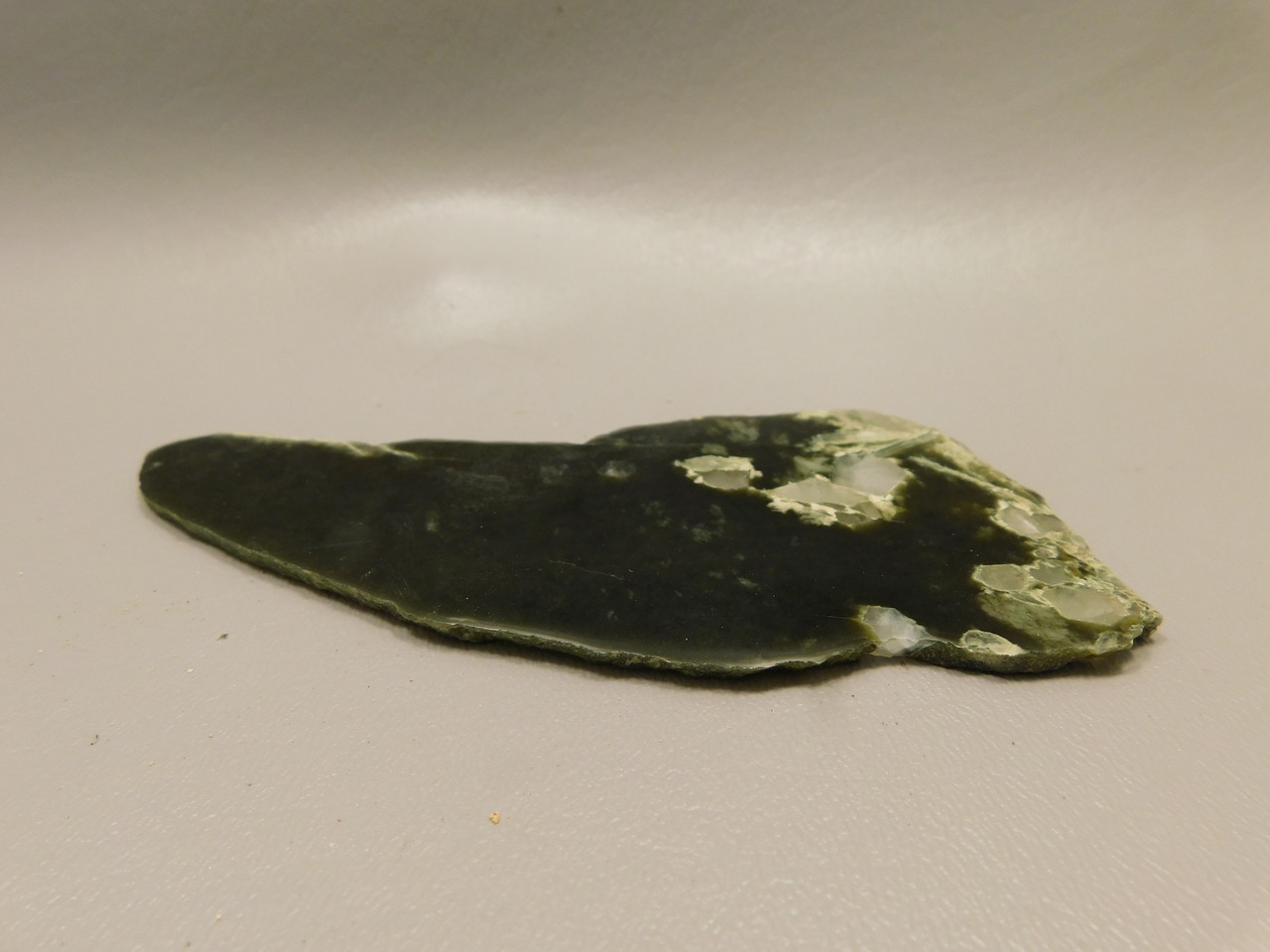 Green Nephrite Jade Polished Stone Slab California Rock #O20