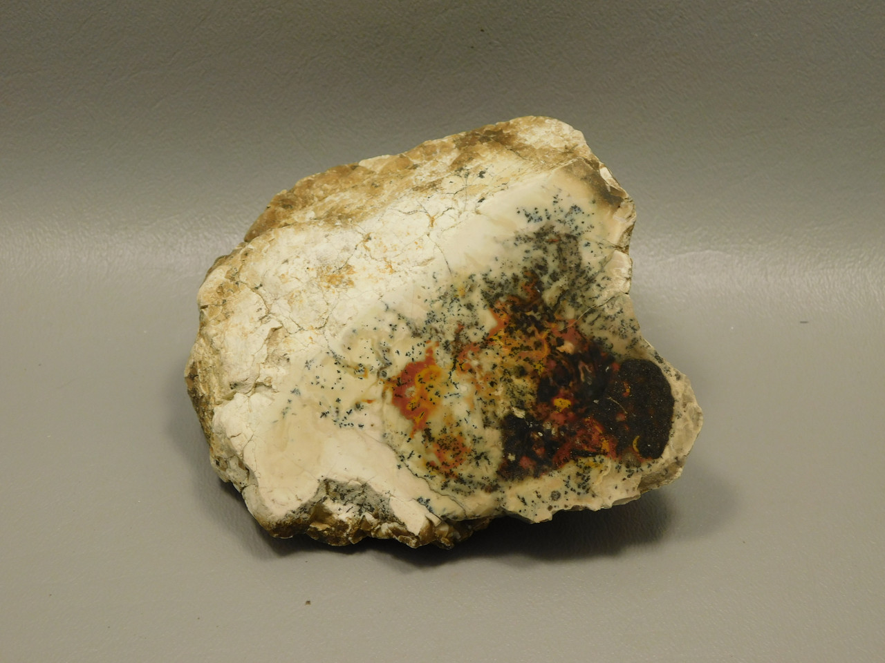 Tiffany Stone Polished Rock Collector Orange Bertrandite Utah #O2