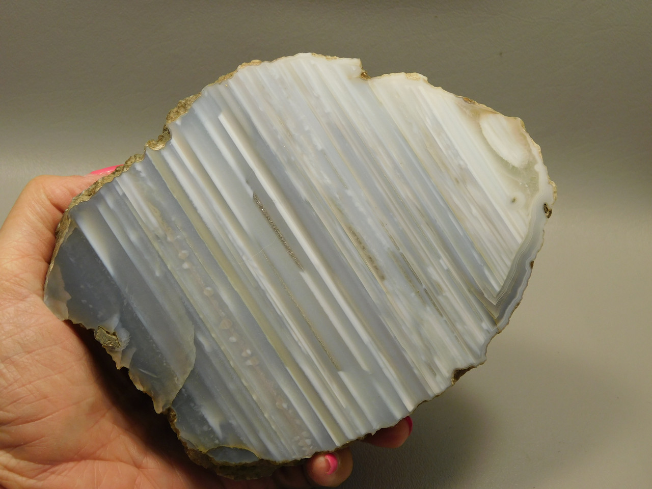 Agate Polished Waterline Stone Collector Rock Idaho #O2