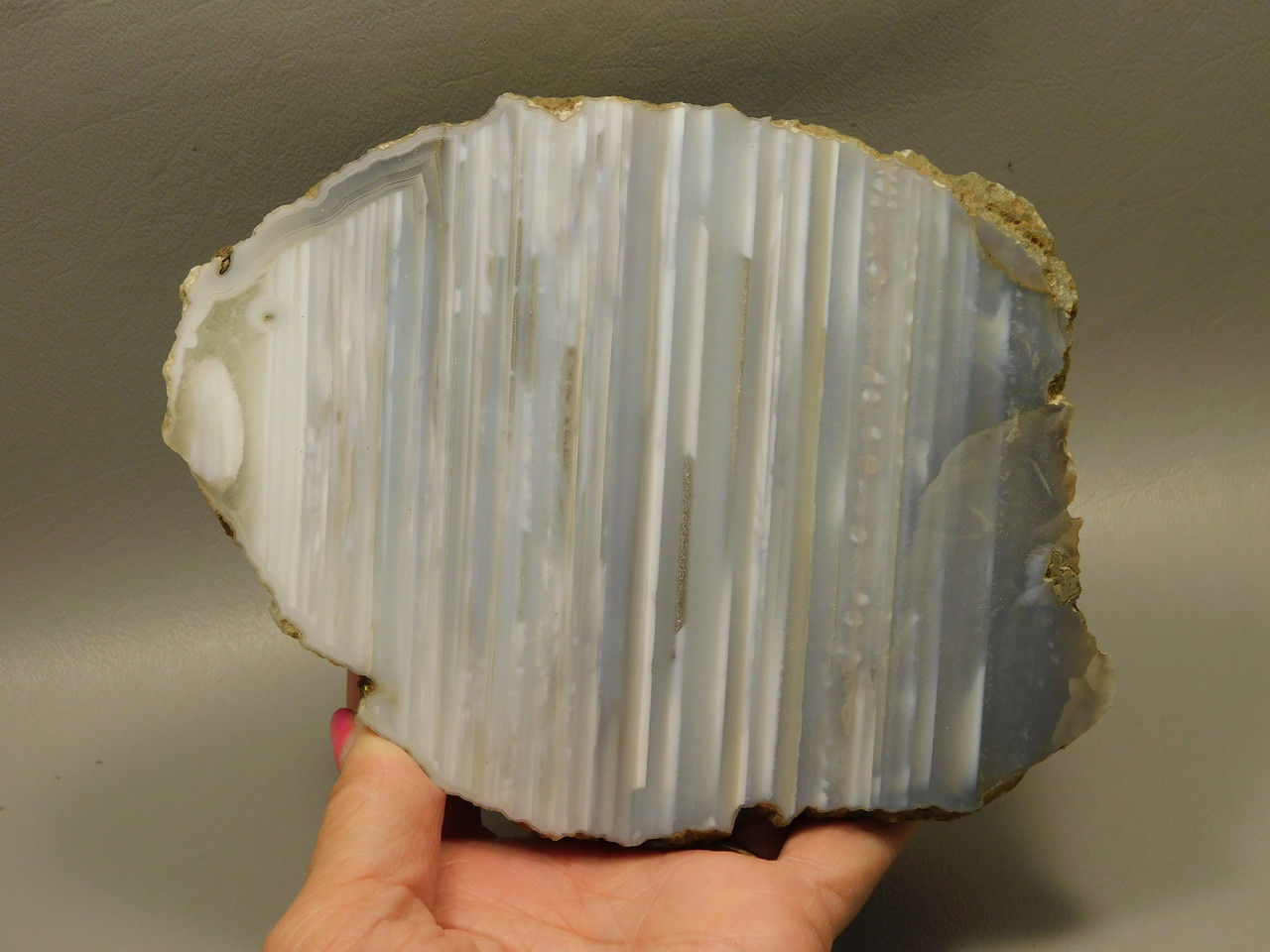 Agate Polished Waterline Stone Collector Rock Idaho #O2