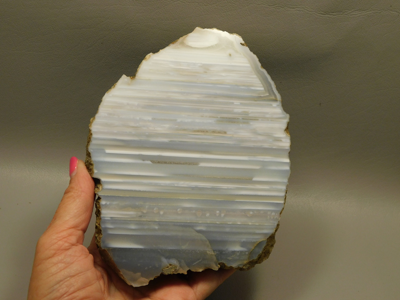 Agate Polished Waterline Stone Collector Rock Idaho #O2