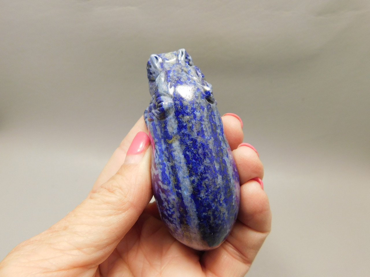 Hippopotamus Figurine Lapis Lazuli 3 inch Animal Carving #O37