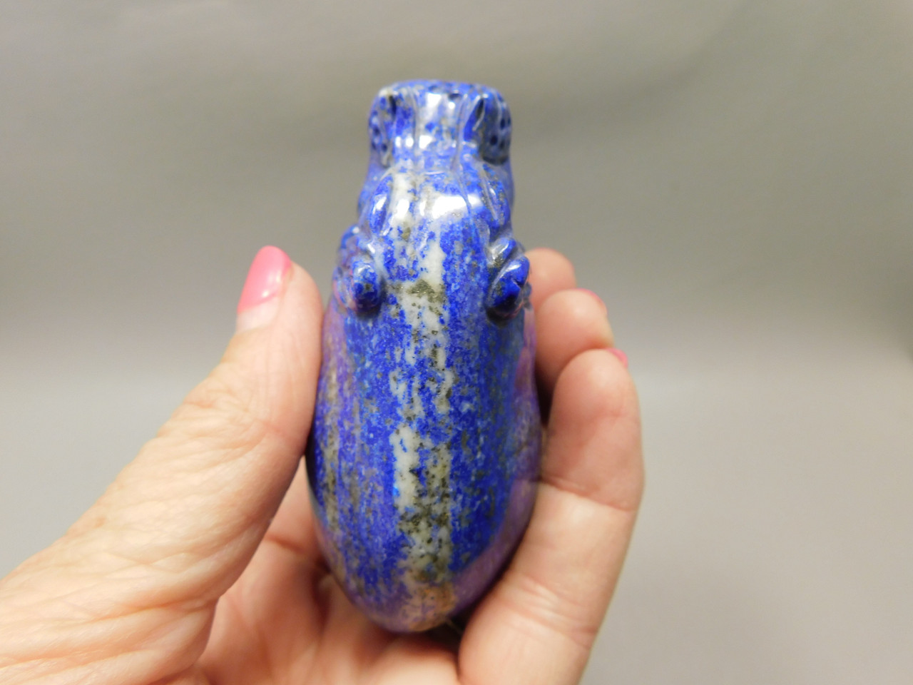 Hippopotamus Figurine Lapis Lazuli 3 inch Animal Carving #O6