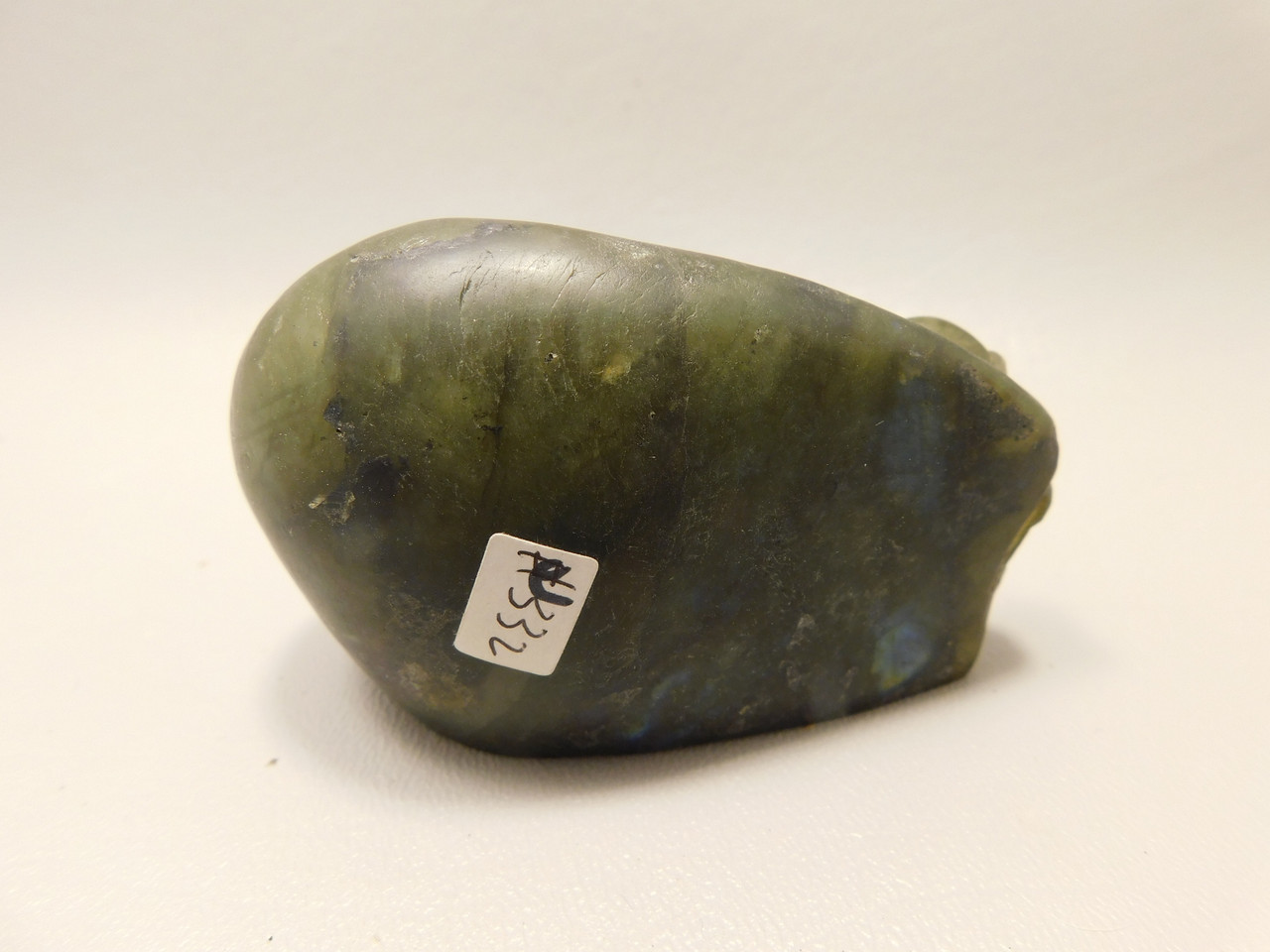 Crab Figurine Labradorite Stone Animal 3.2 inch Carving #O332