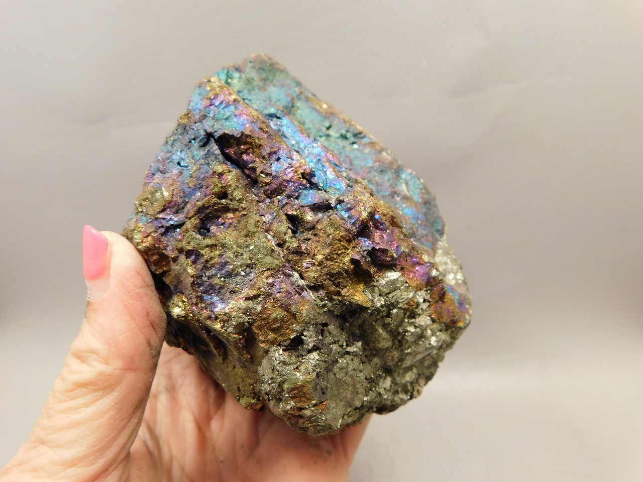 Chalcopyrite 2.7 lbs. Extra Large! Mineral Specimen Peacock Ore Rock #O1