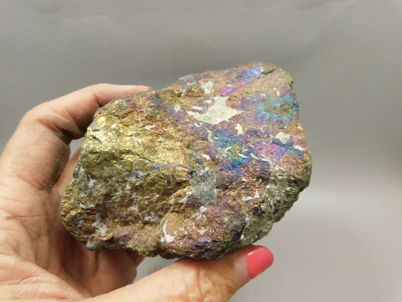 Chalcopyrite 1.7 lbs. Extra Large! Mineral Specimen Peacock Ore Rock #O3
