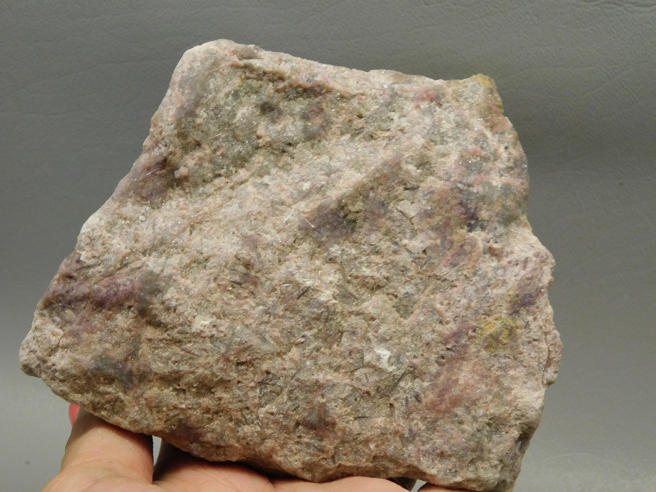 Lepidolite with Tourmaline Rough Rock Lapidary Stone Pala #O3