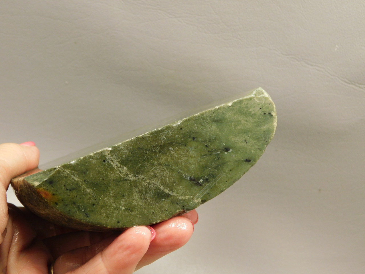 California Green Nephrite Jade Unpolished Rough Rock #O10