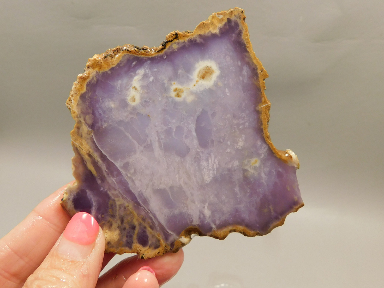 Burro Creek Agate Stone Slab Unpolished Purple Rock Arizona #O3