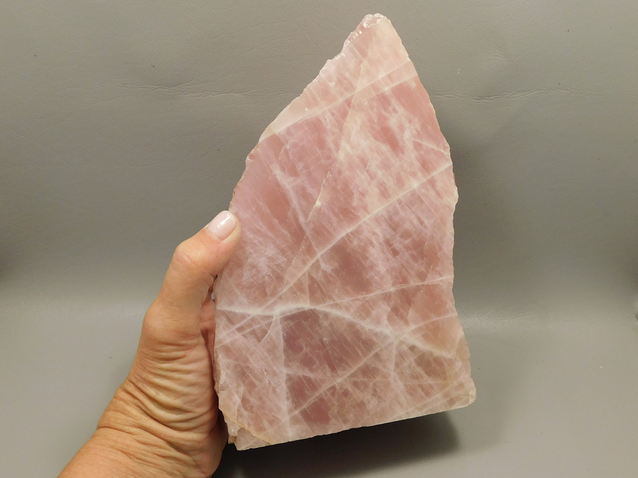Rose Quartz 7.5 inch Natural Pink Decorator Rock Unpolished #O1