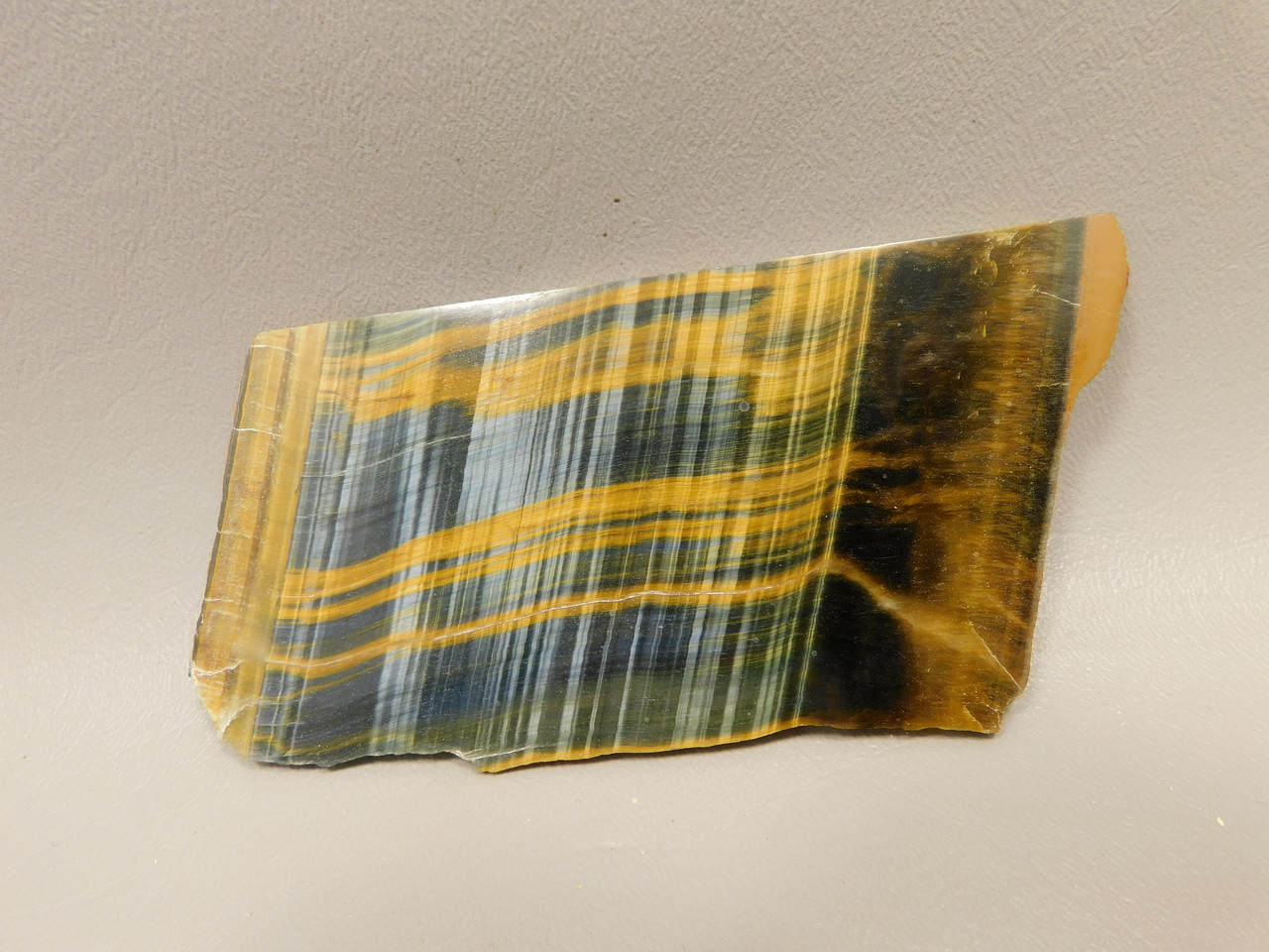 Tiger-eye Polished Stone Slab Yellow and Blue Tiger's Eye #O1