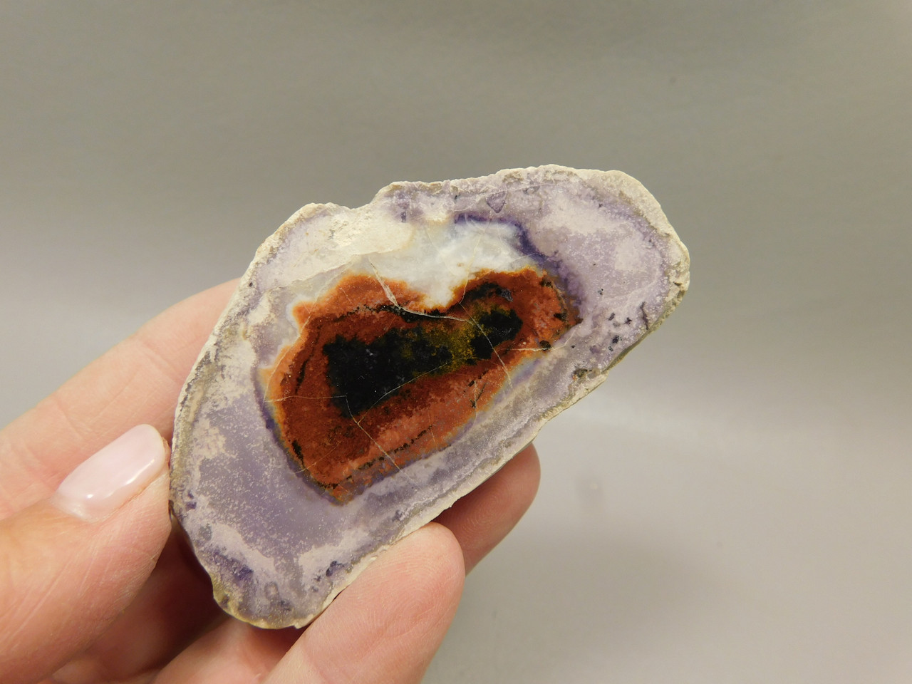 Tiffany Stone Polished Rock Collector Purple Bertrandite Utah #O7