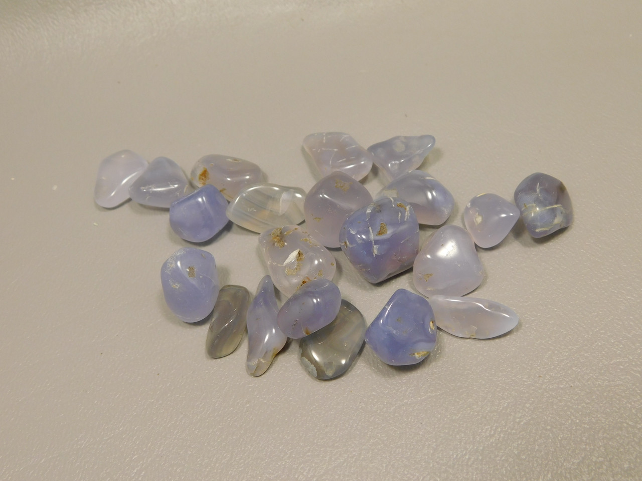 Holley Blue Agate Small Tumbled Polished Stone Chalcedony Rock