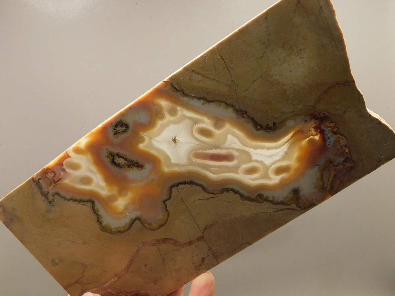 TeePee Canyon Agate Polished Stone Collector Rock South Dakota #O2