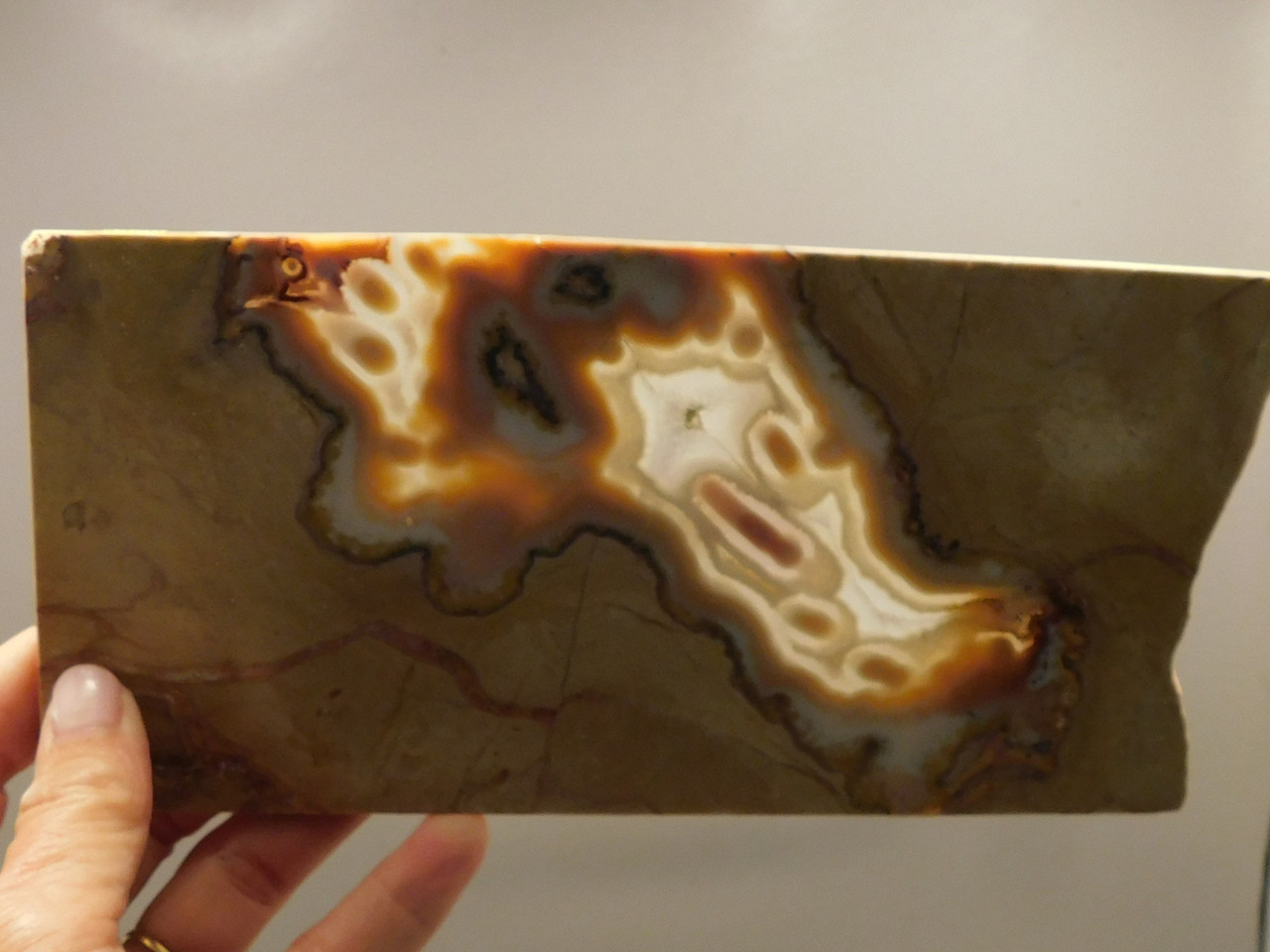 TeePee Canyon Agate Polished Stone Collector Rock South Dakota #O2