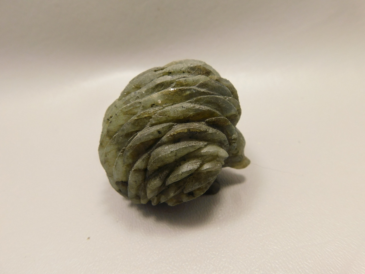 Hedgehog Figurine Labradorite Carved 2.2 inch Stone Animal #O1
