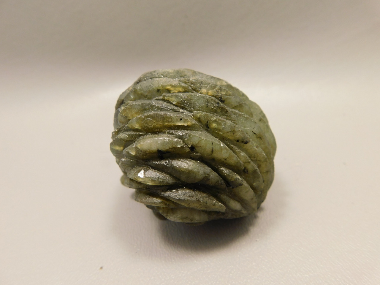 Hedgehog Figurine Labradorite Carved 2.2 inch Stone Animal #O1