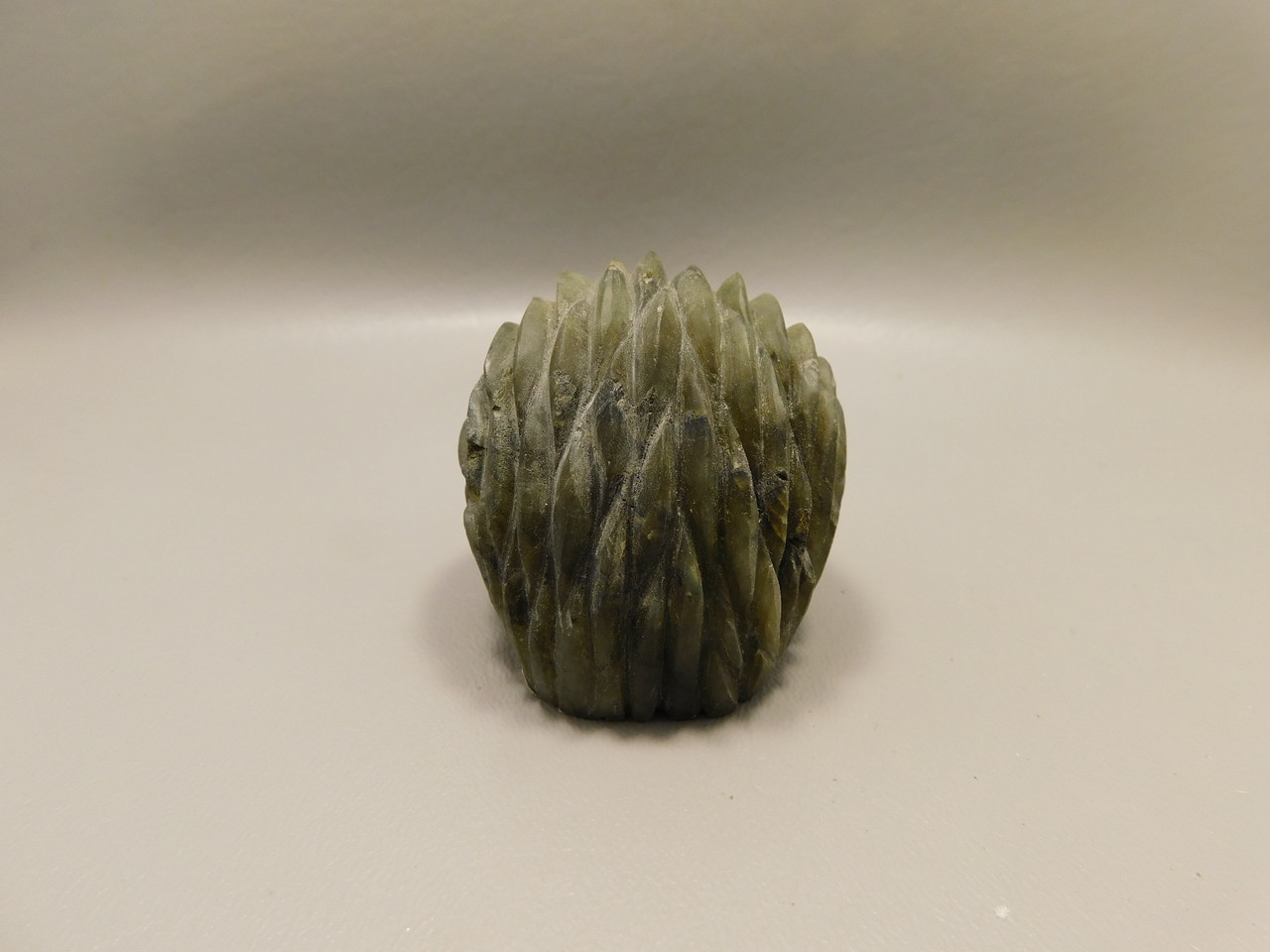 Hedgehog Figurine Labradorite Carved 2 inch Stone Animal #O2