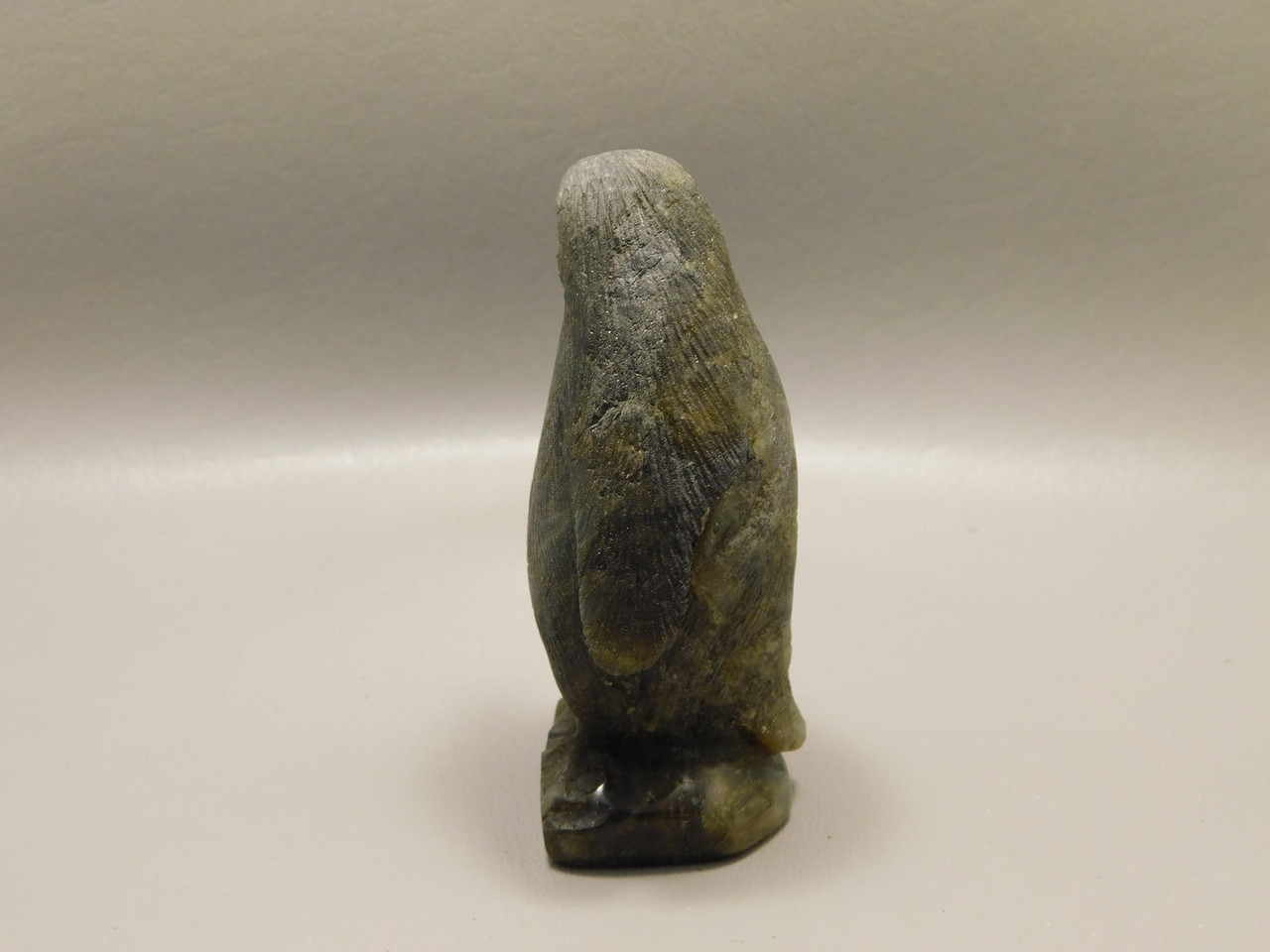 Penguin Figurine Labradorite 3.25 inch Gemstone Animal Carving #O4