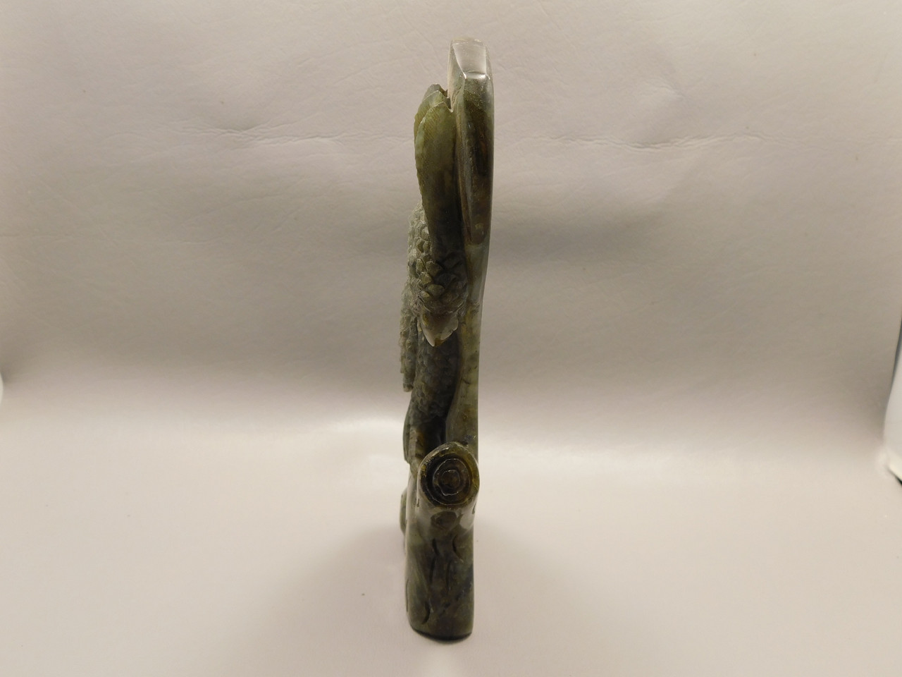Cockatoo Cockatiel Parrot Bird Labradorite 7 inch Stone Animal Carving #O26