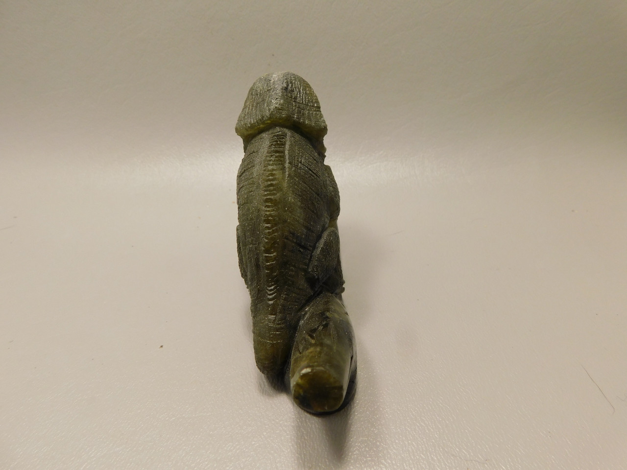Chameleon Lizard Figurine Labradorite  Stone Animal Carving #O216