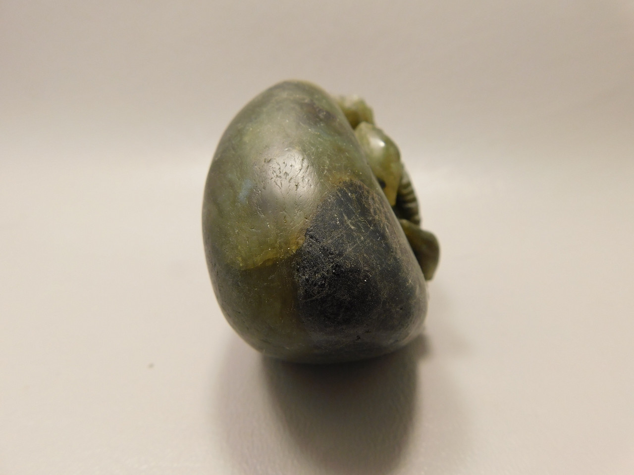 Crab Figurine Labradorite Stone Animal 4 inch Carving #O331