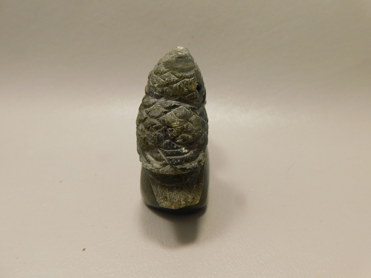 Owls Figurine Labradorite Hand Carved Rock Birds Stone Carving #O359