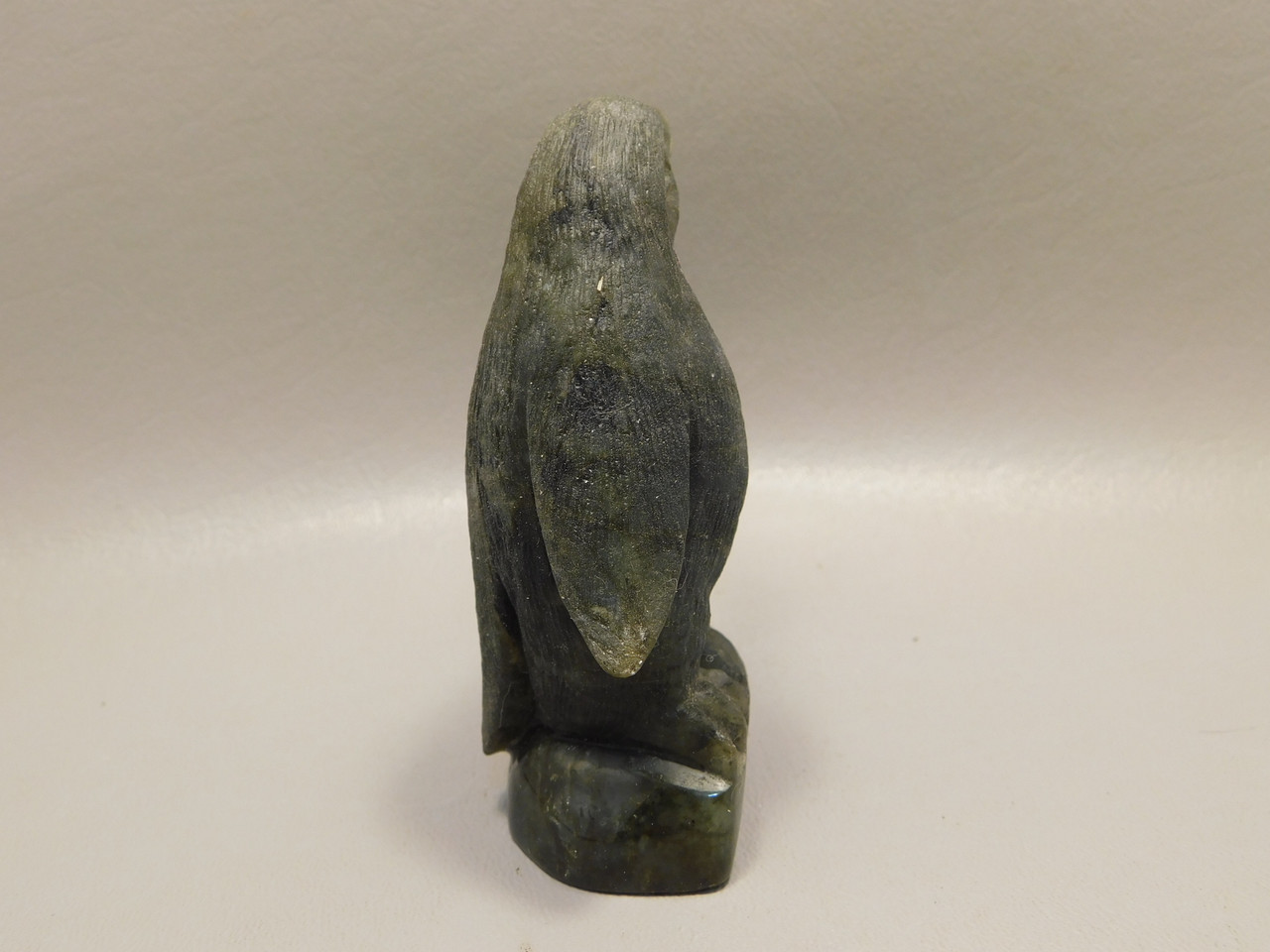 Penguin Figurine Labradorite 3.35 inch Gemstone Animal Carving #O2