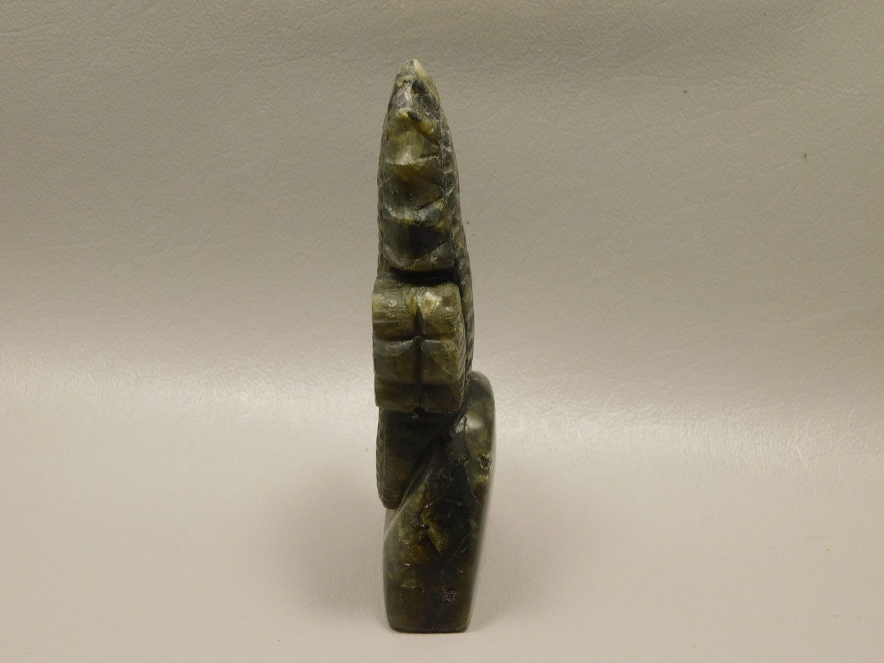 Seahorse Figurine Labradorite Gemstone Animal 4.4 inch Carving #O340
