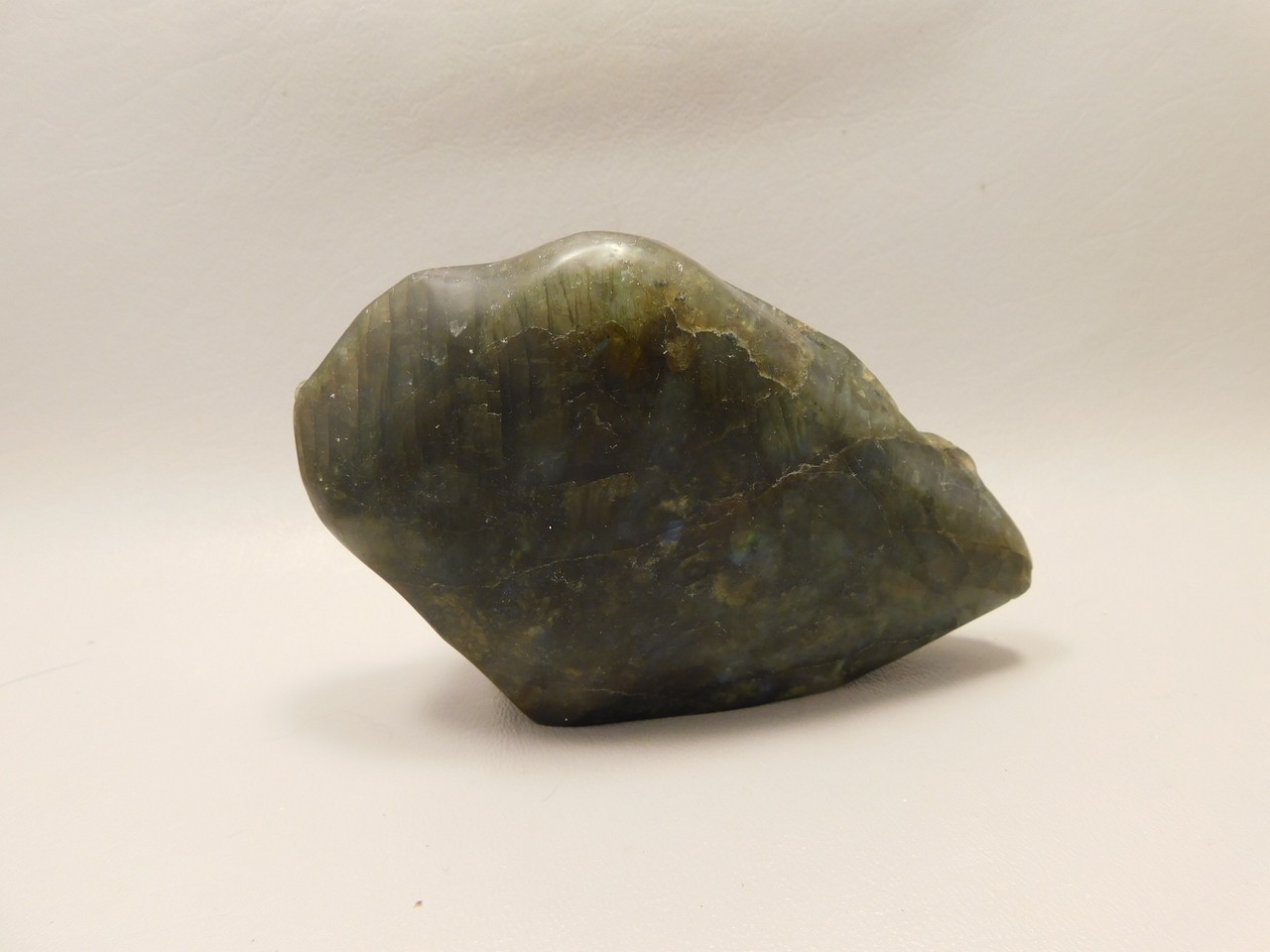 Elephant Figurine Labradorite 3 inch Carved Stone Animal #O17