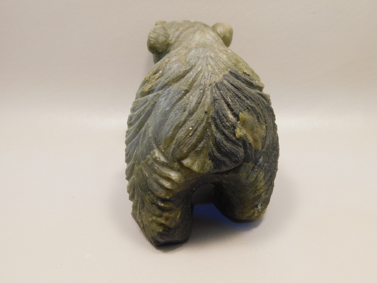 Bear Figurine Labradorite 5.5 inch Animal Stone Carving #O442