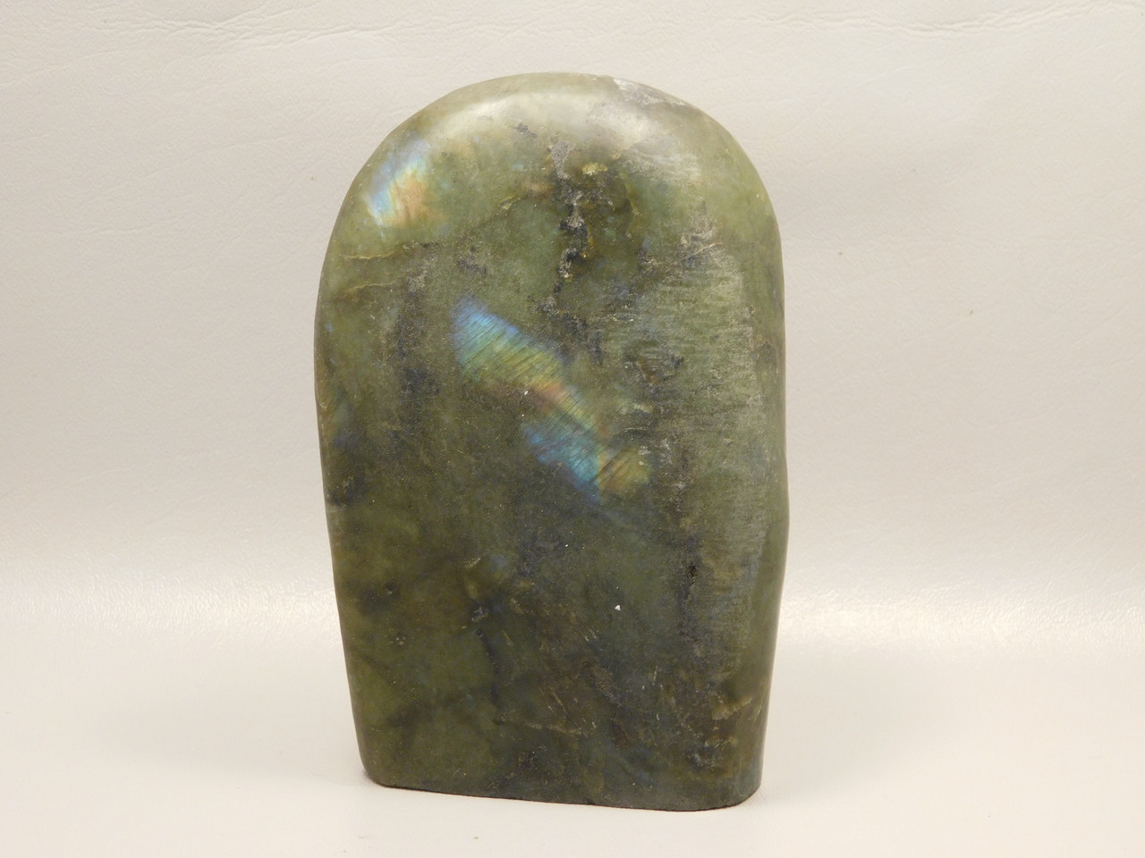 Steer Skull Western Figurine Labradorite Cowboy 5.66 inch Carving #O67