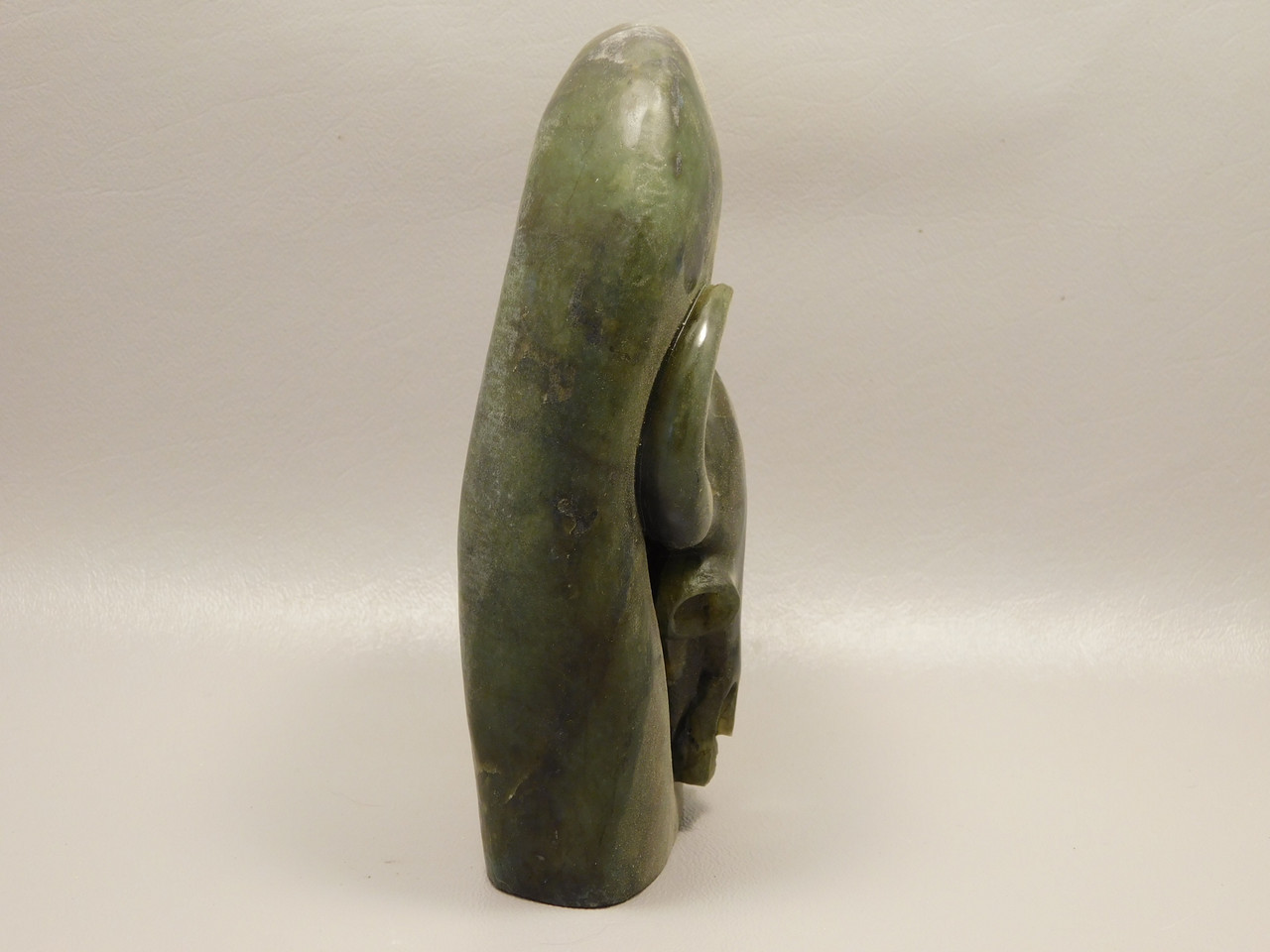 Steer Skull Western Figurine Labradorite Cowboy 5.66 inch Carving #O67