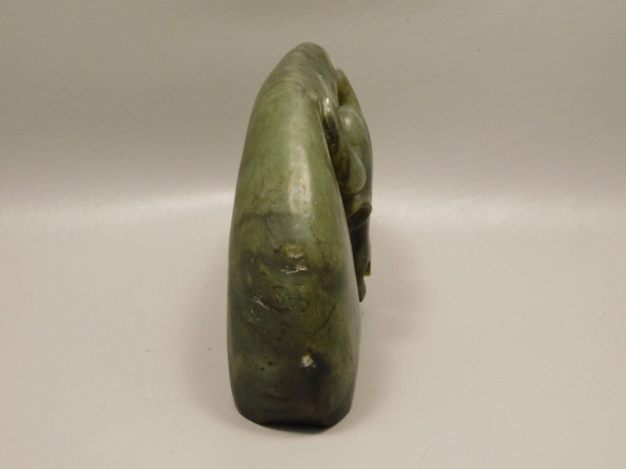 Steer Skull Western Figurine Labradorite Cowboy 5.5 inch Carving #O133