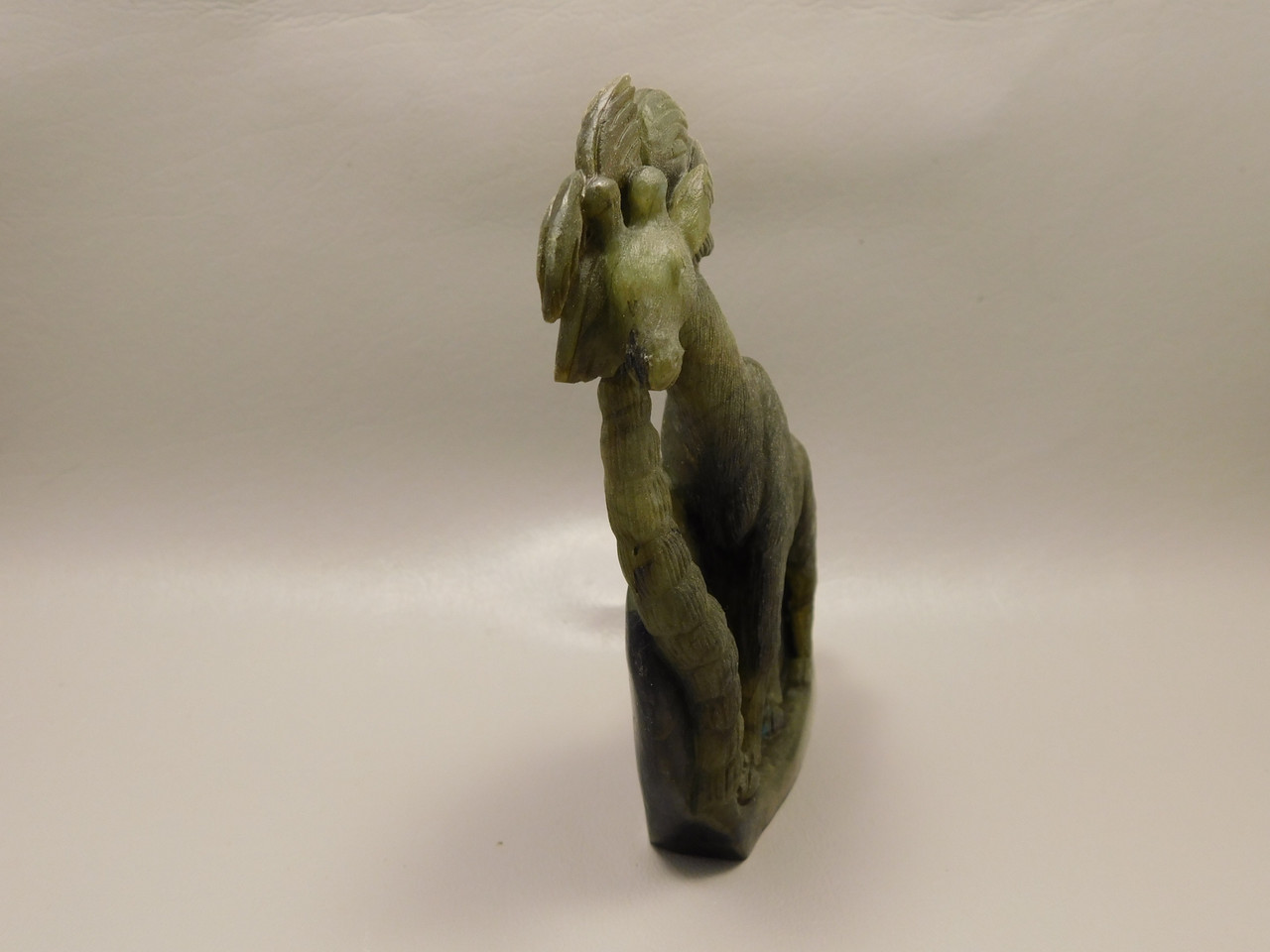 Giraffe Figurine Labradorite 5 inch Animal Gemstone Carving #O201