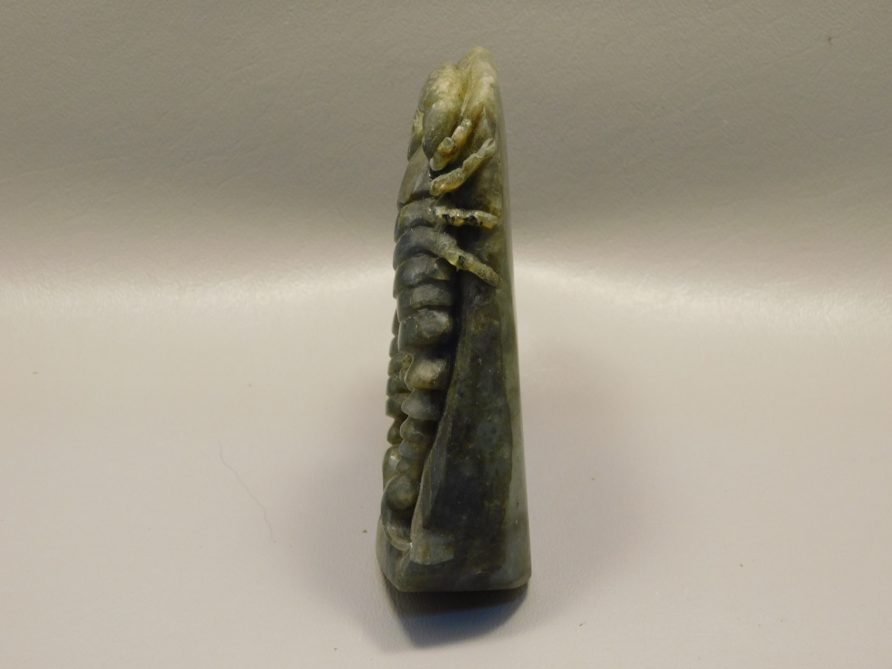 Scorpion Carving Figurine Animal Labradorite Hand Carved Rock #O205