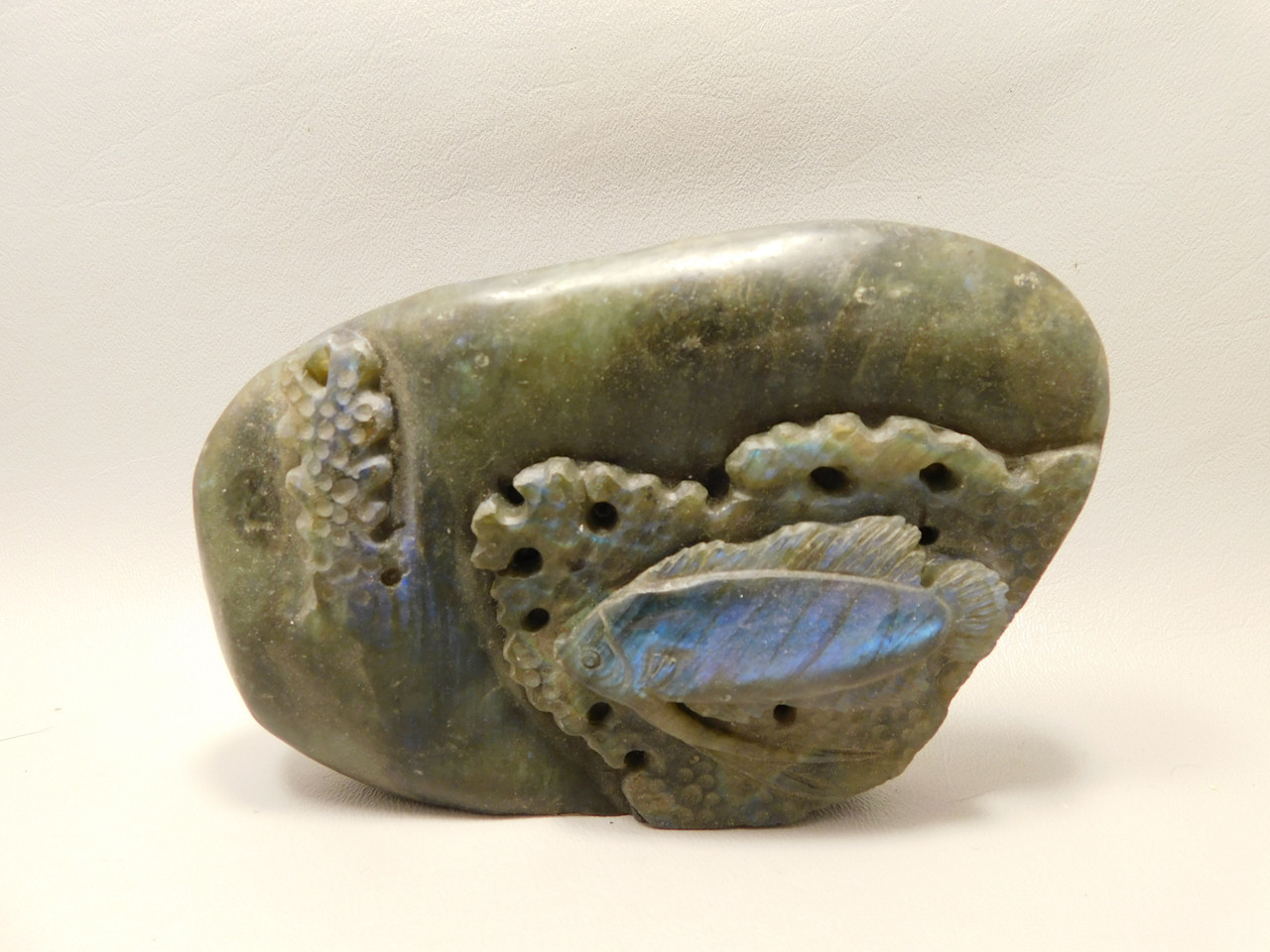 Fish Labradorite Hand Carved 5.25 inch Gemstone Animal #O243