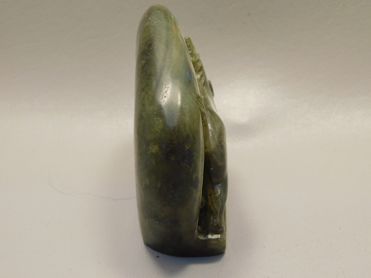 Warthog Figurine Labradorite Carved Stone Animal #O375