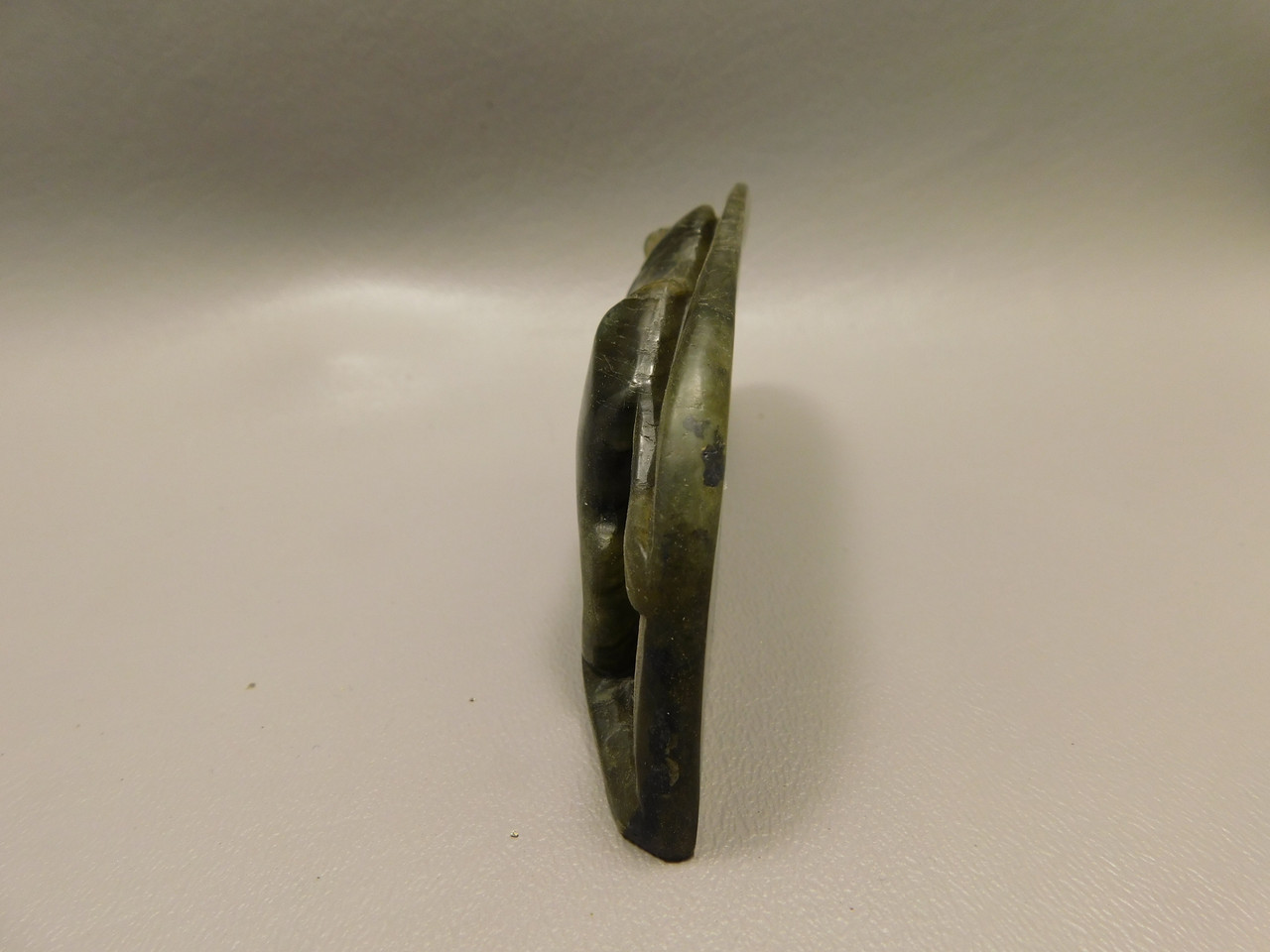 Rhinoceros Figurine Labradorite 4.3 inch Hand Carved Stone Animal #O214