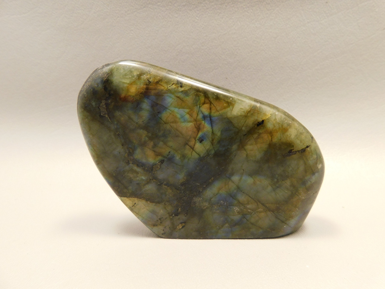 Deer Figurine Gemstone Animal Carving Labradorite #O106