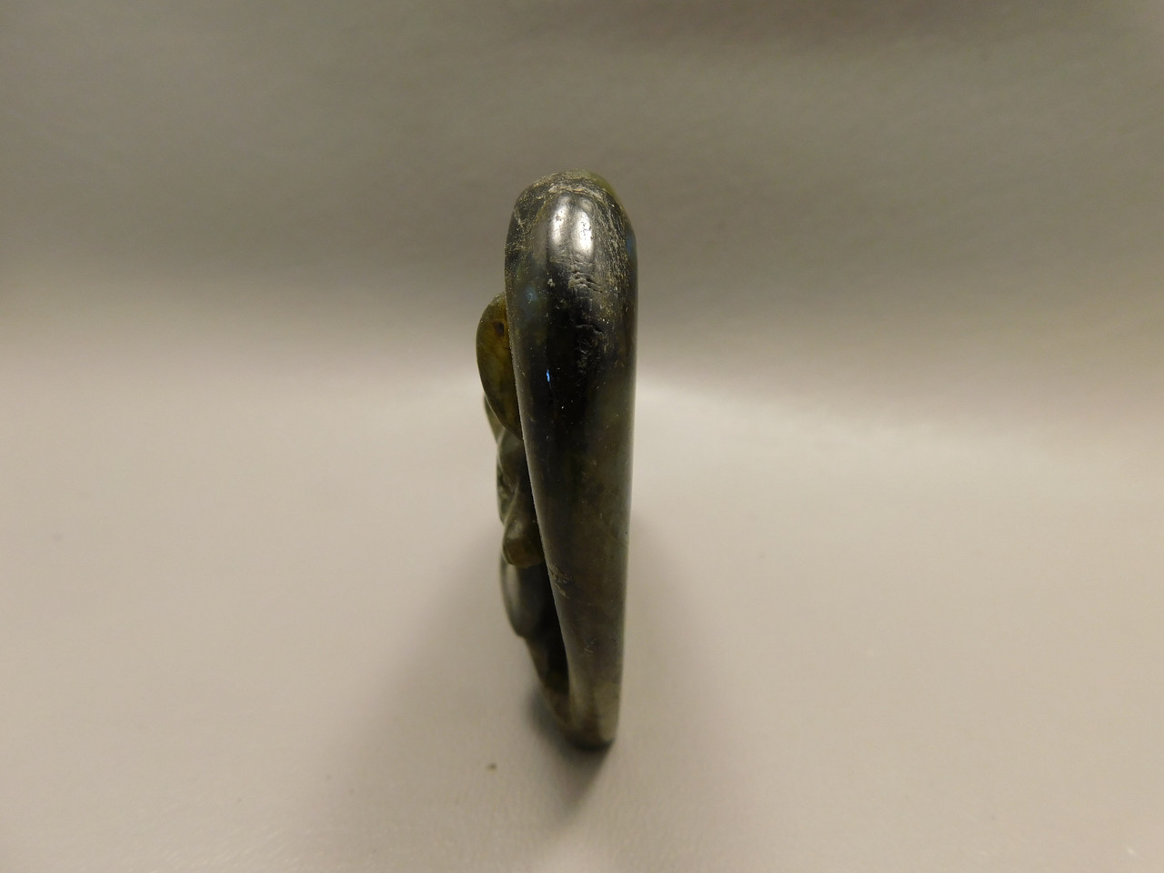 Deer Figurine Gemstone Animal Carving Labradorite #O106