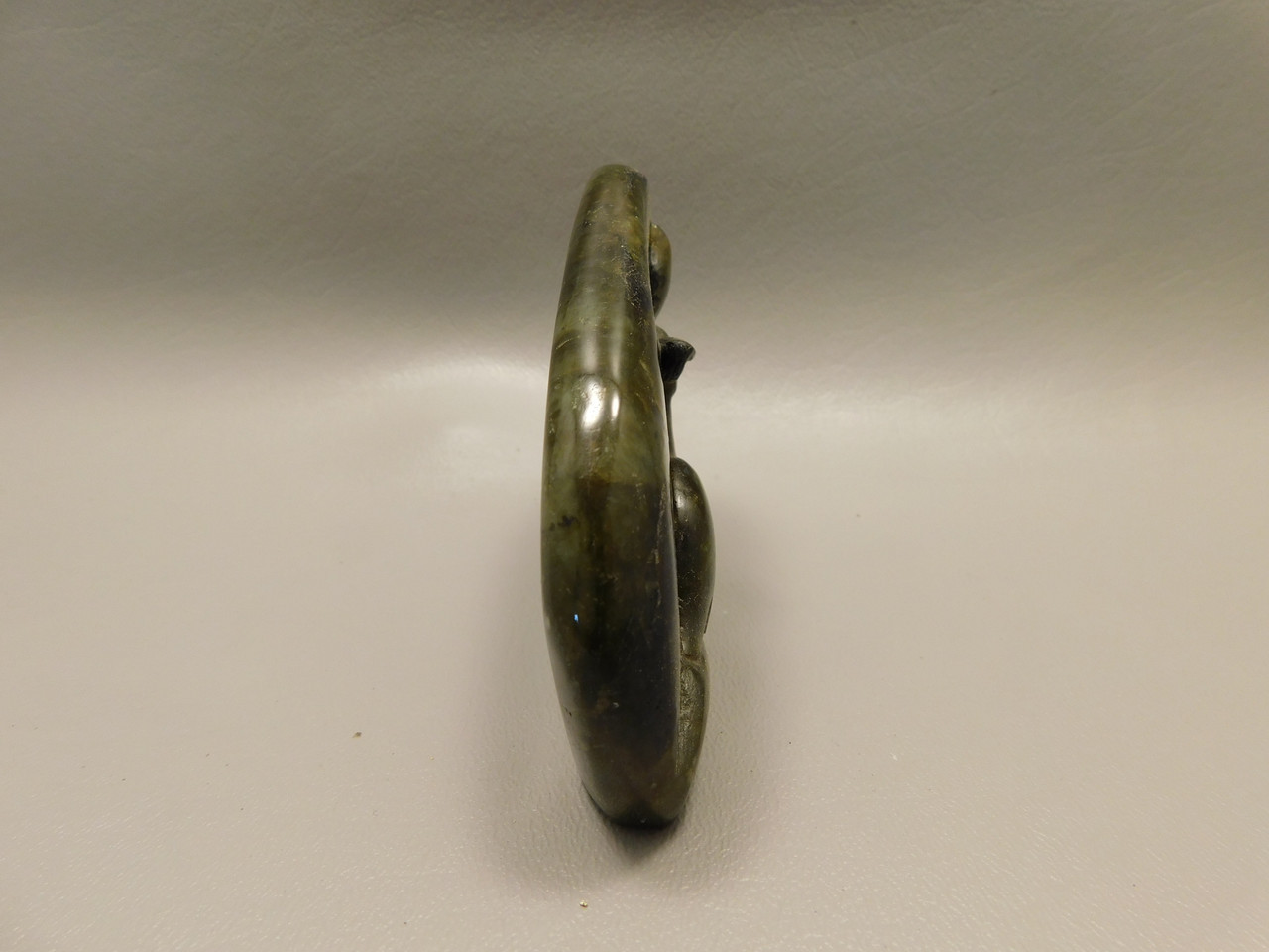 Deer Figurine Gemstone Animal Carving Labradorite #O106