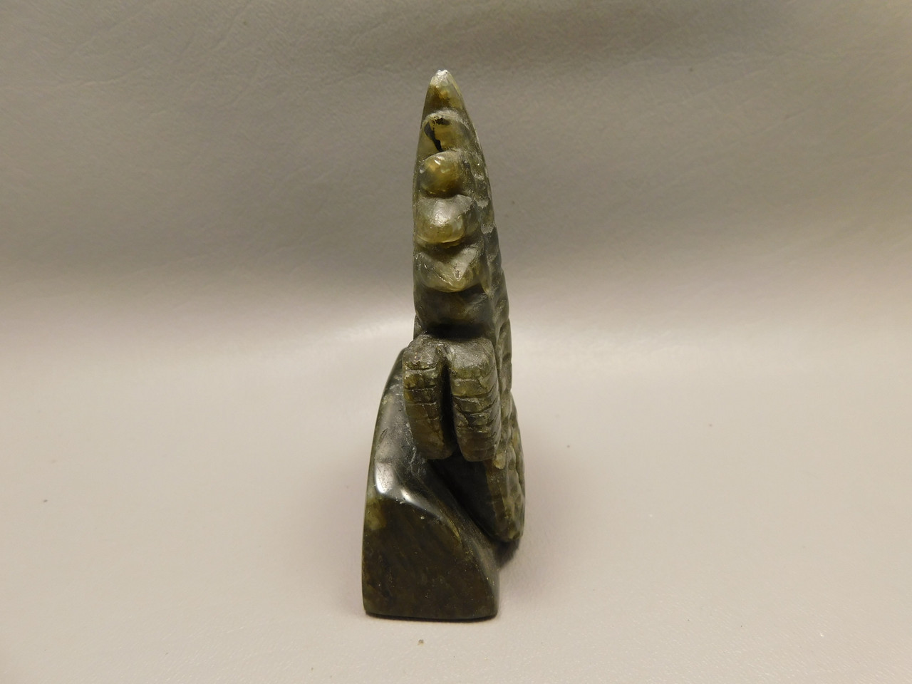 Seahorse Figurine Labradorite Gemstone Animal 3.85 inch Carving #O217